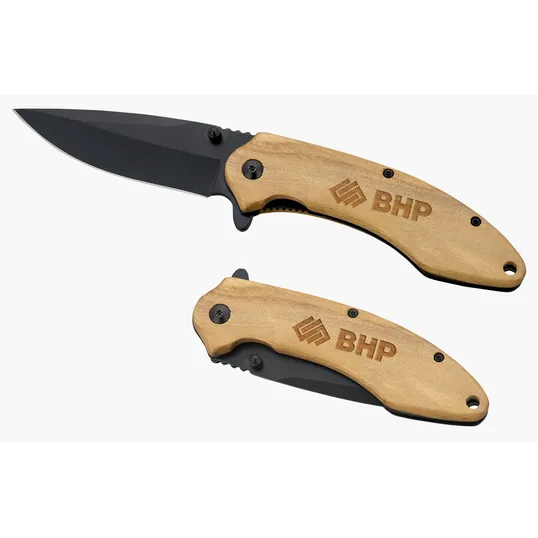 Starline Spire Folding Knife with Olive Wood Handle — view 2