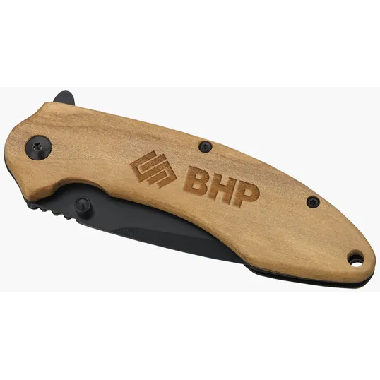 Starline Spire Folding Knife with Olive Wood Handle — view 3