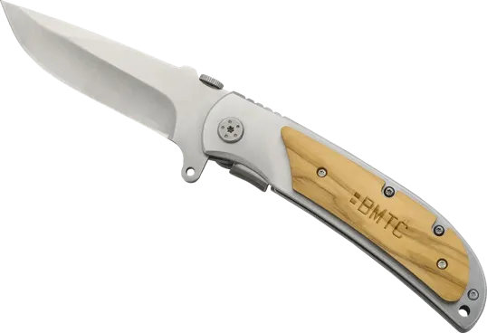 Starline Notch Folding Knife with Olive Wood Handle — view 2