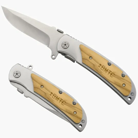 Starline Notch Folding Knife with Olive Wood Handle — view 5