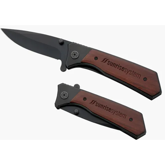 Starline Honed Folding Knife with Red Vine Wood Handle — view 2