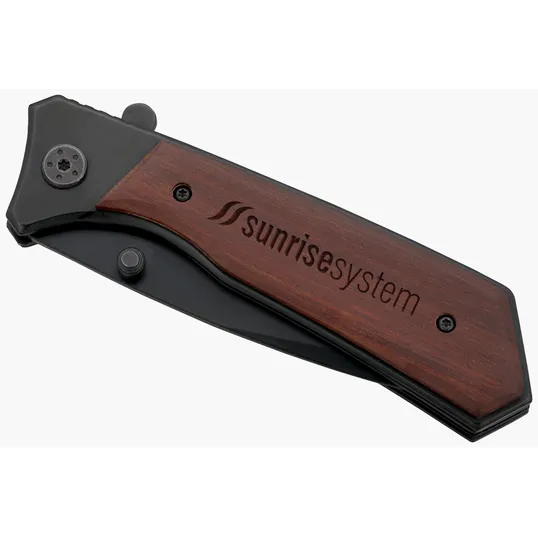 Starline Honed Folding Knife with Red Vine Wood Handle — view 3