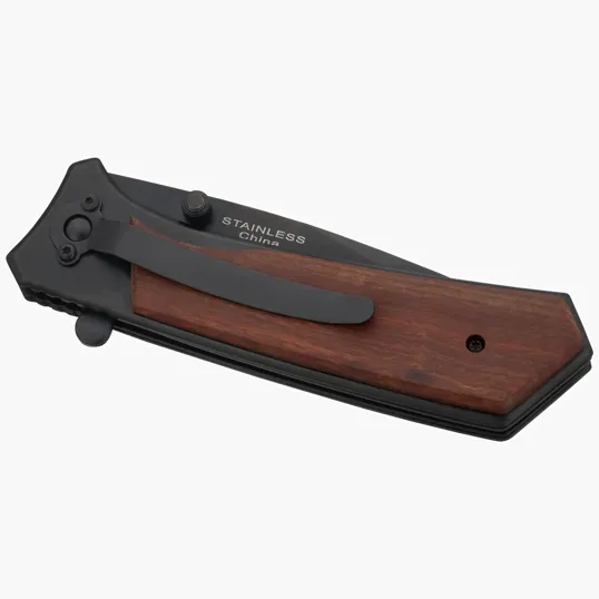 Starline Honed Folding Knife with Red Vine Wood Handle — view 10