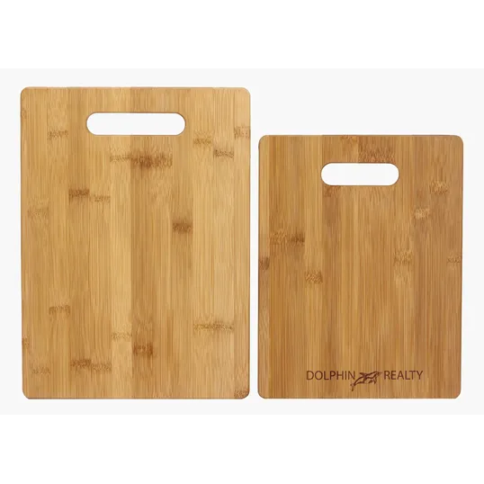 2-Piece Bamboo Cutting Board Set, 13" x 9-1/2" and 11" x 8-1/2"