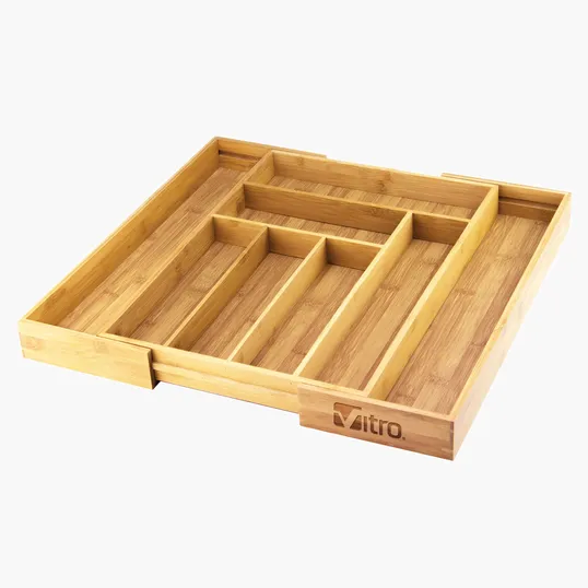 Totally Bamboo Expandable 8-Compartment Drawer Organizer