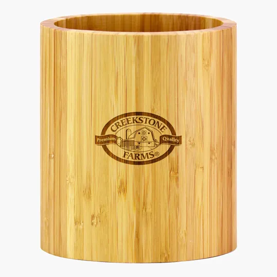 Totally Bamboo Oval Bamboo Kitchen Utensil Holder