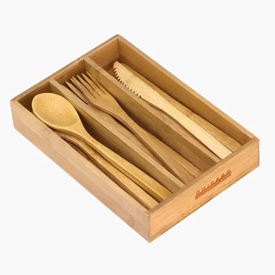Totally Bamboo 12-Piece Reusable Bamboo Flatware Set in Storage Case