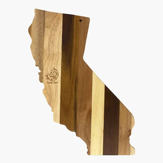 Rock & Branch® Shiplap Series California State Shaped Wood Serving and Cutting Board