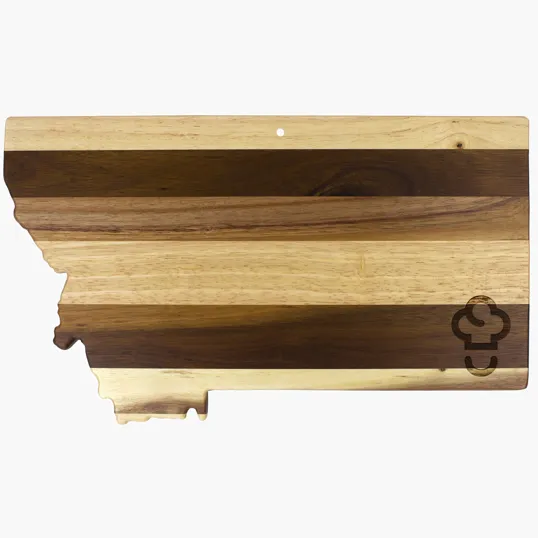 Rock & Branch® Shiplap Series Montana State Shaped Cutting & Serving Board