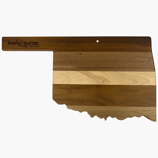 Rock & Branch® Shiplap Series Oklahoma State Shaped Wood Serving and Cutting Board