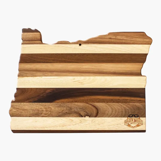 Rock & Branch® Shiplap Series Oregon State Shaped Wood Serving and Cutting Board