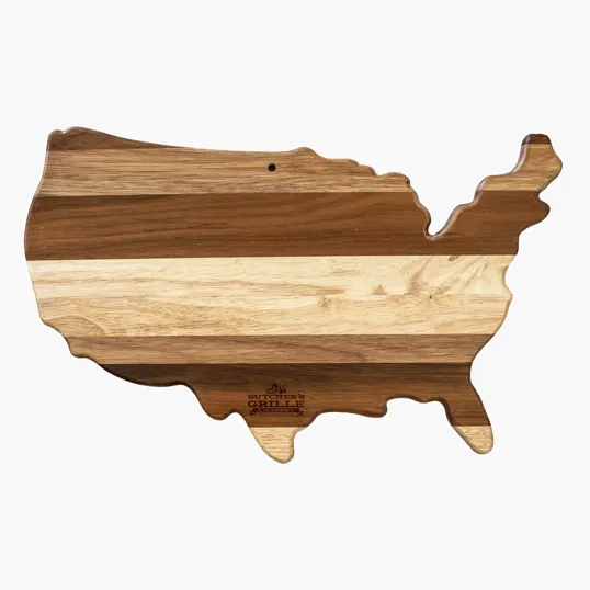 Rock & Branch® Shiplap Series USA Shaped Wood Serving and Cutting Board