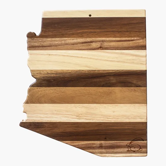 Rock & Branch® Shiplap Series Arizona State Shaped Wood Serving and Cutting Board