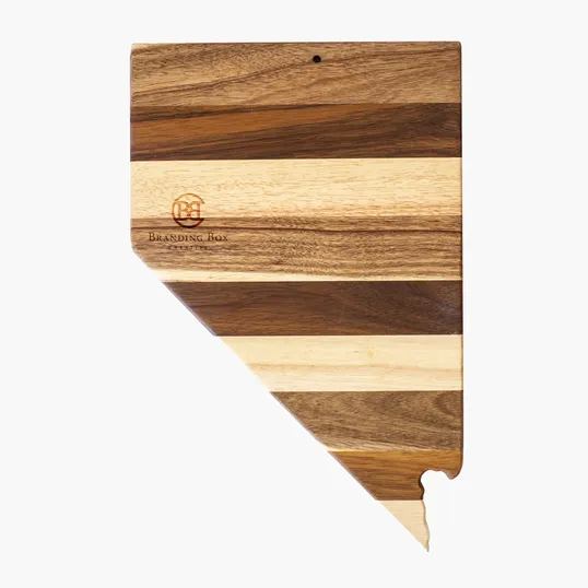 Rock & Branch® Shiplap Series Nevada State Shaped Wood Serving and Cutting Board