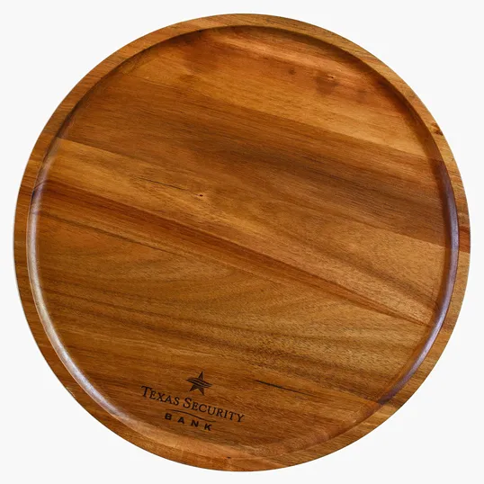 TB Home 14" Acacia Wood Lazy Susan