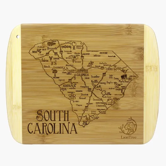 A Slice of Life South Carolina Bamboo Serving & Cutting Board