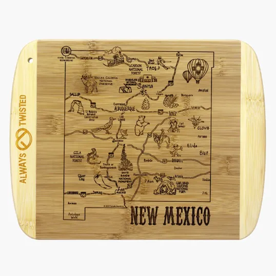 A Slice of Life New Mexico Bamboo Serving & Cutting Board