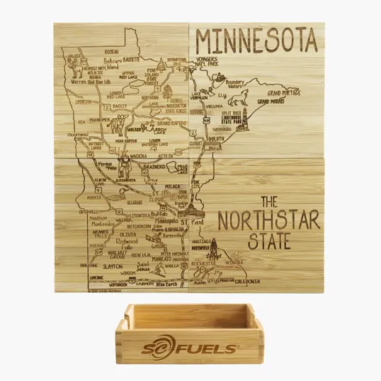 Totally Bamboo Minnesota Puzzle Coaster Set