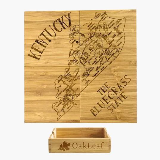 Totally Bamboo Kentucky Puzzle Coaster Set