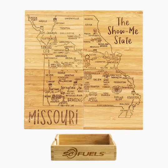 Totally Bamboo Missouri Puzzle Coaster Set