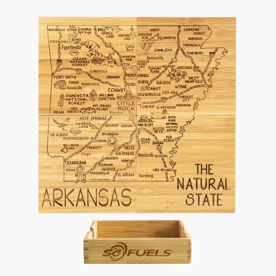 Totally Bamboo Arkansas Puzzle Coaster Set