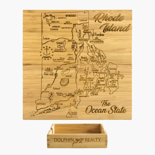 Totally Bamboo Rhode Island Puzzle Coaster Set