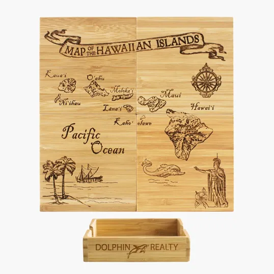 Totally Bamboo Hawaii Puzzle Coaster Set