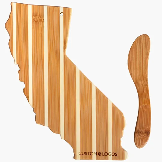 Totally Bamboo California Charcuterie Board with Spreader Knife Gift Set