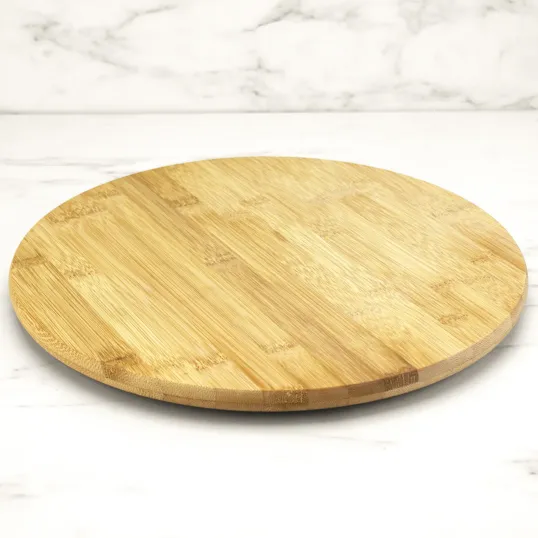 TB Home 14" Bamboo Lazy Susan, 360-Degree Rotating Turntable