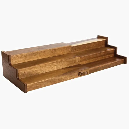 Totally Bamboo Acacia Expandable 3-Tier Spice Rack