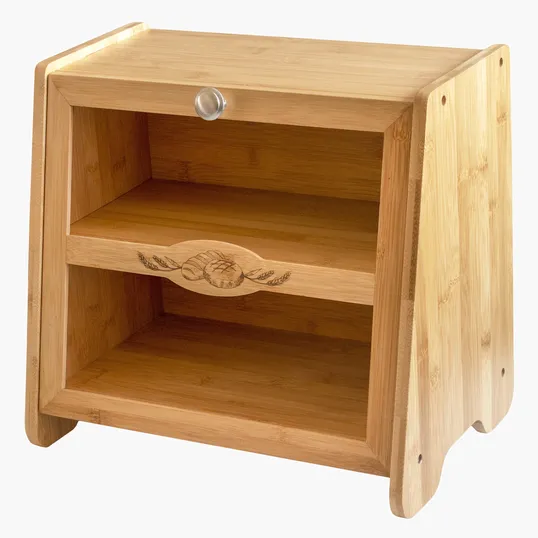 Totally Bamboo Farmhouse Double-Layer Bread Box