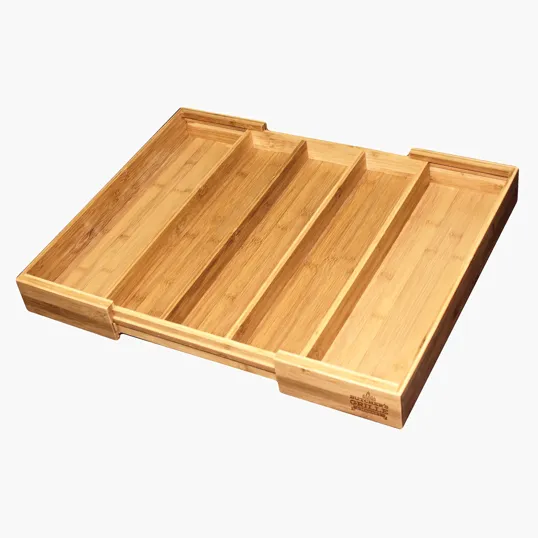 Totally Bamboo Expandable 5-Compartment Cutlery Tray