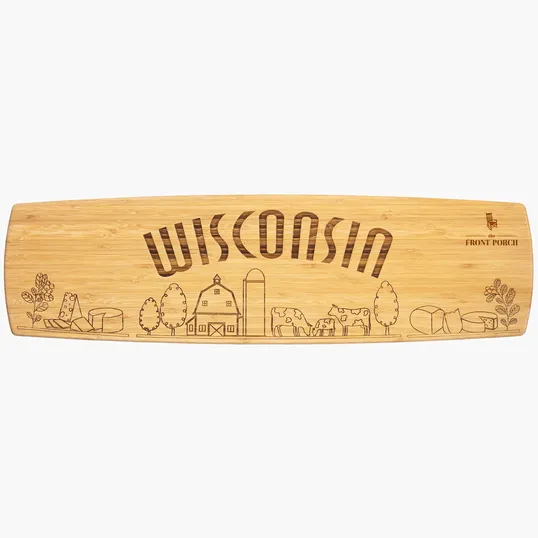 Totally Bamboo Wisconsin State Charcuterie Board