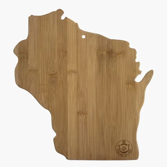 Totally Bamboo Wisconsin State Cutting and Serving Board