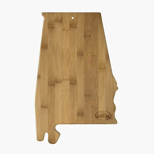 Alabama State Shaped Bamboo Serving and Cutting Board
