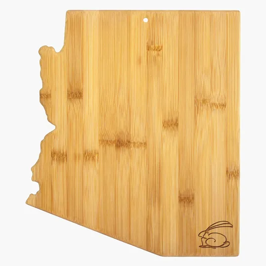 Arizona State Shaped Bamboo Serving and Cutting Board