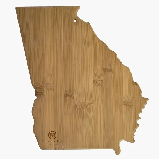 Georgia State Shaped Bamboo Cutting and Serving Board