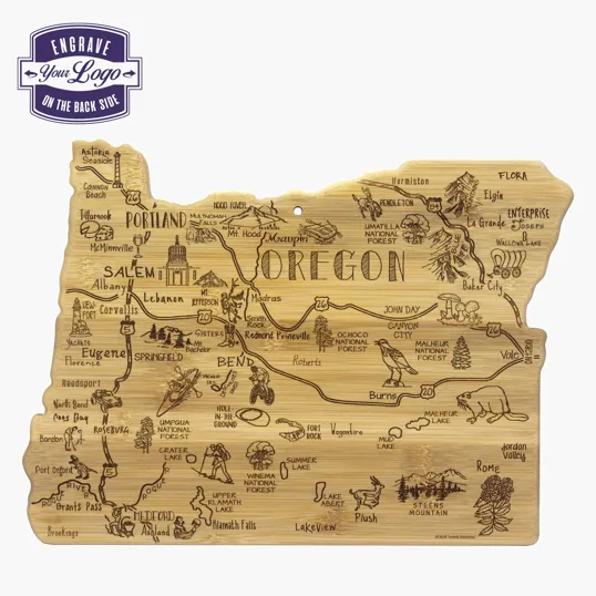 Totally Bamboo Destination Oregon Cutting & Serving Board