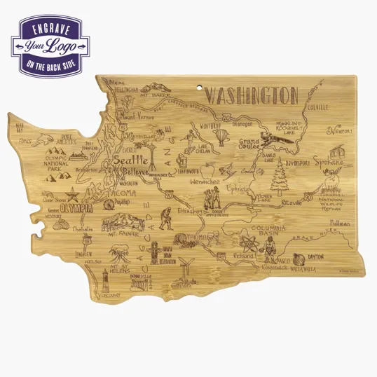 Totally Bamboo Destination Washington Cutting & Serving Board