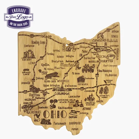 Totally Bamboo Destination Ohio Cutting & Serving Board