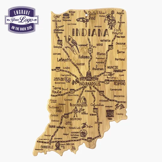 Totally Bamboo Destination Indiana Cutting & Serving Board