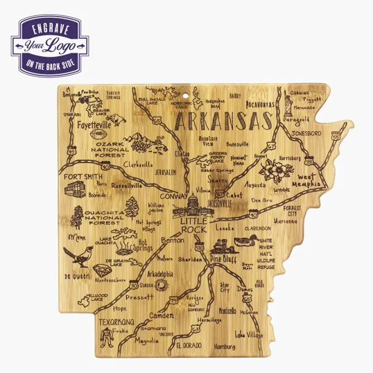 Totally Bamboo Destination Arkansas Cutting & Serving Board