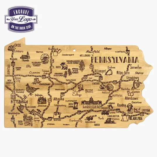 Totally Bamboo Destination Pennsylvania Cutting & Serving Board