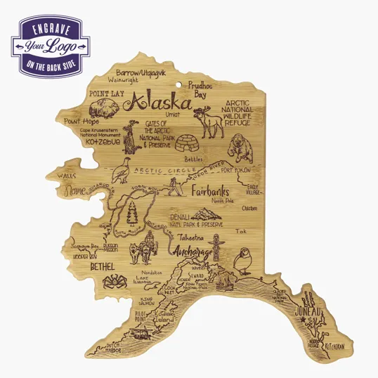Totally Bamboo Destination Alaska Cutting & Serving Board