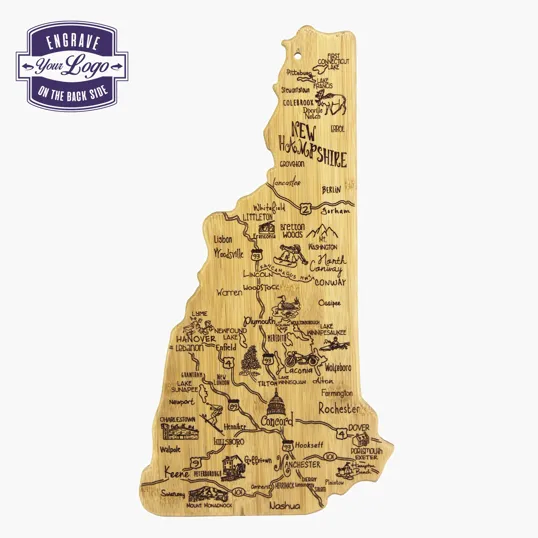 Totally Bamboo Destination New Hampshire Cutting & Serving Board