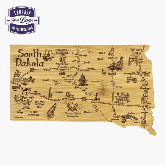 Totally Bamboo Destination South Dakota Cutting & Serving Board