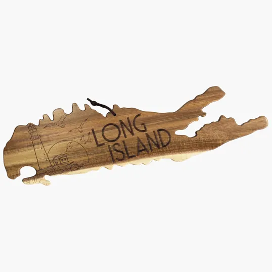 Rock & Branch® Origins Series Long Island State Shaped Wood Serving and Cutting Board