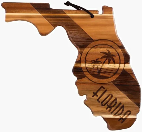 Rock & Branch® Origins Series Florida State Shaped Wood Serving and Cutting Board