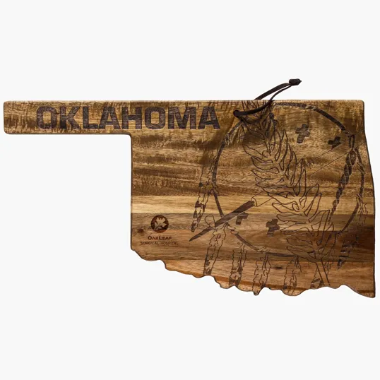 Rock & Branch® Origins Series Oklahoma State Shaped Cutting and Serving Board
