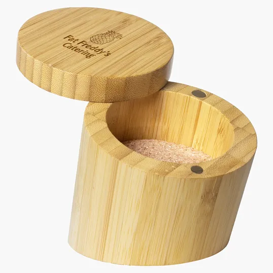 Bamboo Angled Salt Cellar